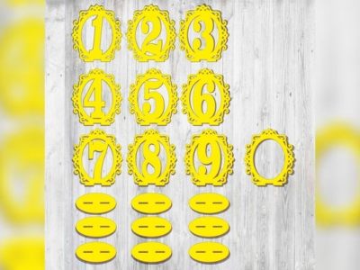 Wooden Table Numbers Template