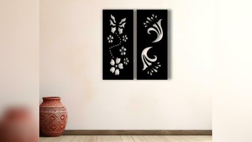 Wall Decor Flower Frame Template Wall Art