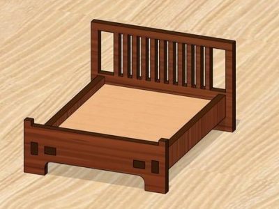 Wooden Miniature Bed