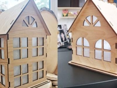 Small Houses Simple 4mm For Laser Cut