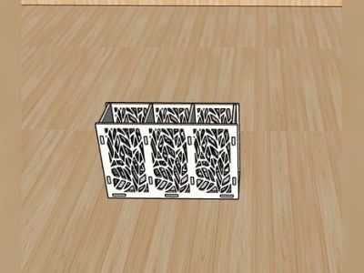 Pen Holder Wood Desk Storage Laser Cut