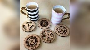 Wheel Coasters For Laser Cut