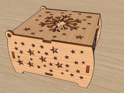 Wooden Unique Christmas Gift Box With Lid Decorative Jewelry Box