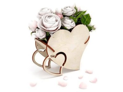 Heart-Shaped Table Centerpiece for Laser Cutting