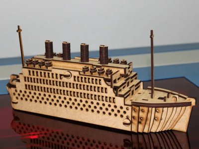Titanic 3D Ship Model for CNC Cutting