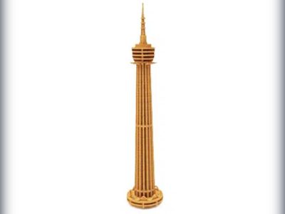 Modern Monument Architectural Figurine for CNC Laser Cutting