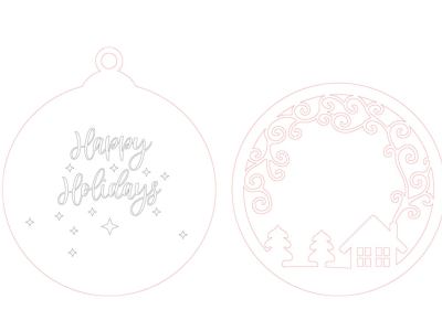 2-Layer Christmas Ornament Sphere #7 – Jigsaw Puzzle Style