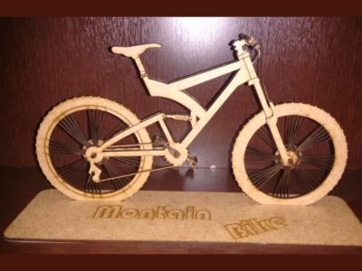 Bicycle DIY Wooden Craft Vector