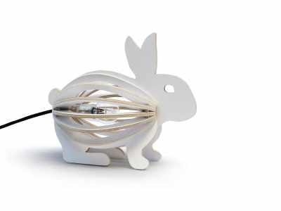 Hollowed Out Rabbit Night Lamp for Kids Room
