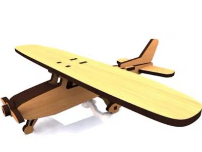 3D Airplane Model for Laser Cutting