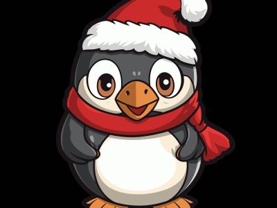 Cartoon Penguin Vector for Laser Engraving