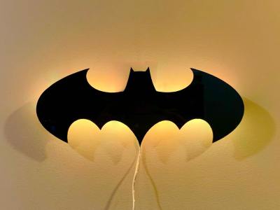 LED Batman Lamp with Acrylic and CNC Details
