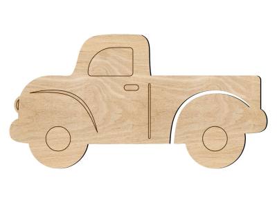 Wood Engraved Truck Cutout