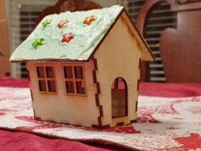 Wooden Mini House Model