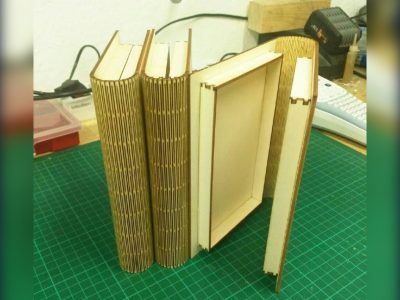 Book-Shaped File Folder with Layered Cuts