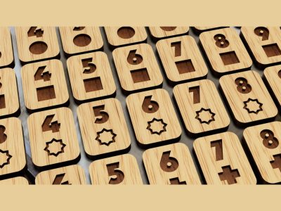 Rummy Tiles Set for Rummikub or Okey