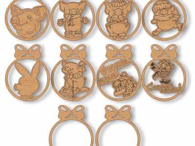 Pigs New Year Ball Tree Decoration
