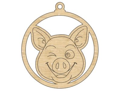 Christmas Pig Hanging Tree Decoration