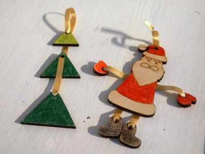 Santa Claus and Christmas Tree Ornament