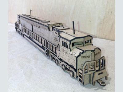 EMD Locomotive 3D Wooden Model