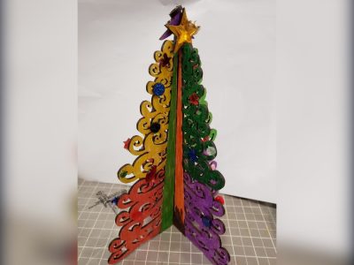 Swirl Christmas Tree Decorative Design