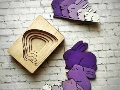 Multi-Layered Rabbit Puzzle Toy