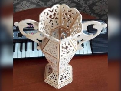 Decorative Plywood Vase