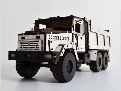 KrAZ Dump Truck 3D Wooden Model