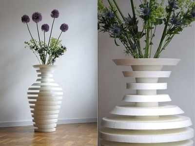 Round Layered Flower Vase