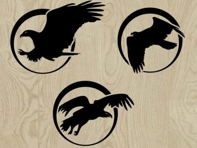 Eagle in Flight – Laser Cut & Engrave Design