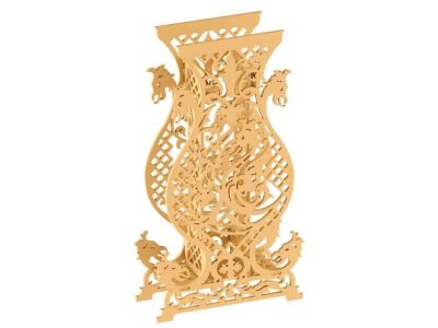 Wood Dragon Vase for Flowers
