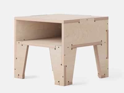 Plywood Bedside Table