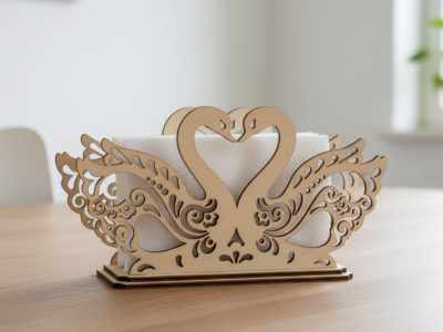 Wooden Swan Napkin Holder