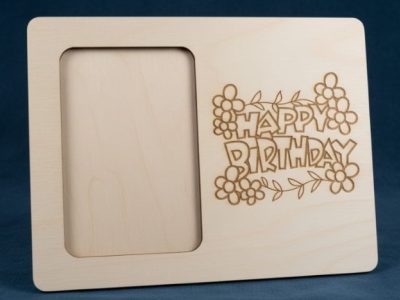 Wooden Birthday Photo Frame with Laser Engraving