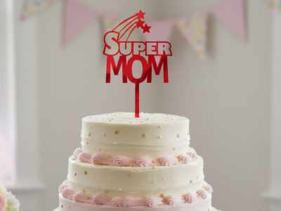 Super Mom Cake Topper for Mother's Day Celebration