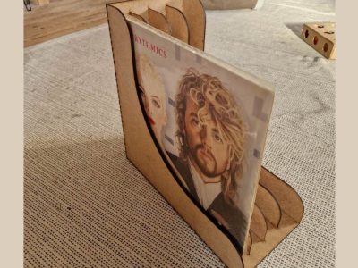 Vinyl Record Box with Bookend and Office Storage