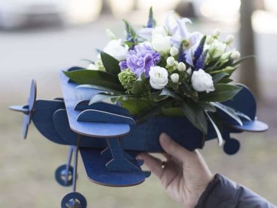 Airplane Model Flower Pot