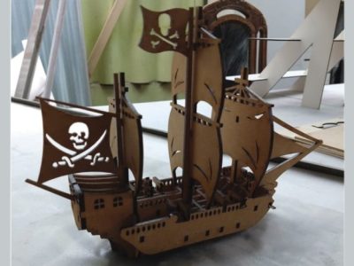 Pirate Sailing Ship 3D Wooden Model Kit