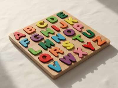 Montessori Wooden Alphabet Puzzle Board
