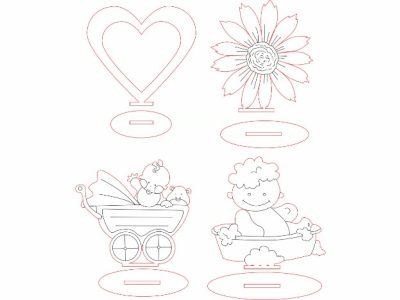 Baby Celebration Souvenirs with Floral, Heart, and Baby Motifs