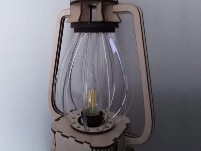Wooden Classic Oil Lamp