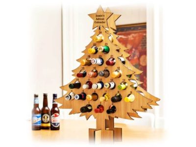 Wooden Christmas Tree Alcohol Advent Calendar