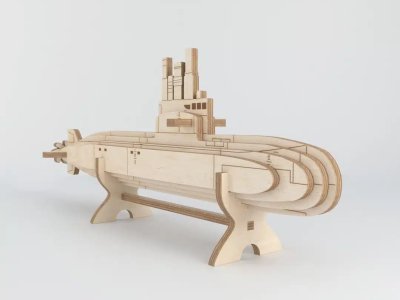 Decorative Submarine 3D Wooden Assembly Model