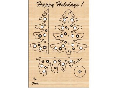 3D Christmas Tree Greeting Card