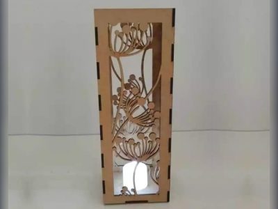 Floral LED Candle Holder for Laser Cutting