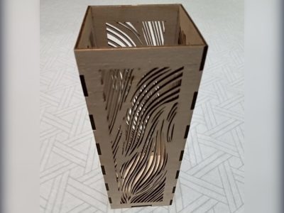 LED Candle Holder with Wavy Cut Out Pattern