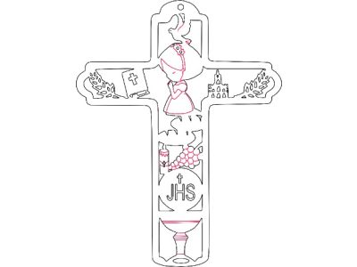 Girl's First Communion Cross Pendant