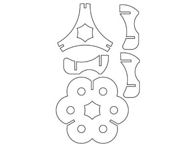 Assemblable Vase for CNC Laser Cutting