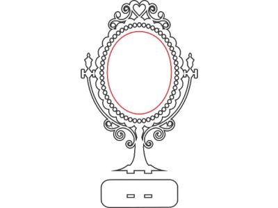 Simulated Rotating Mirror with Base
