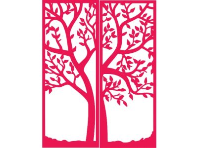 Pair of Tree Wall Art Panels